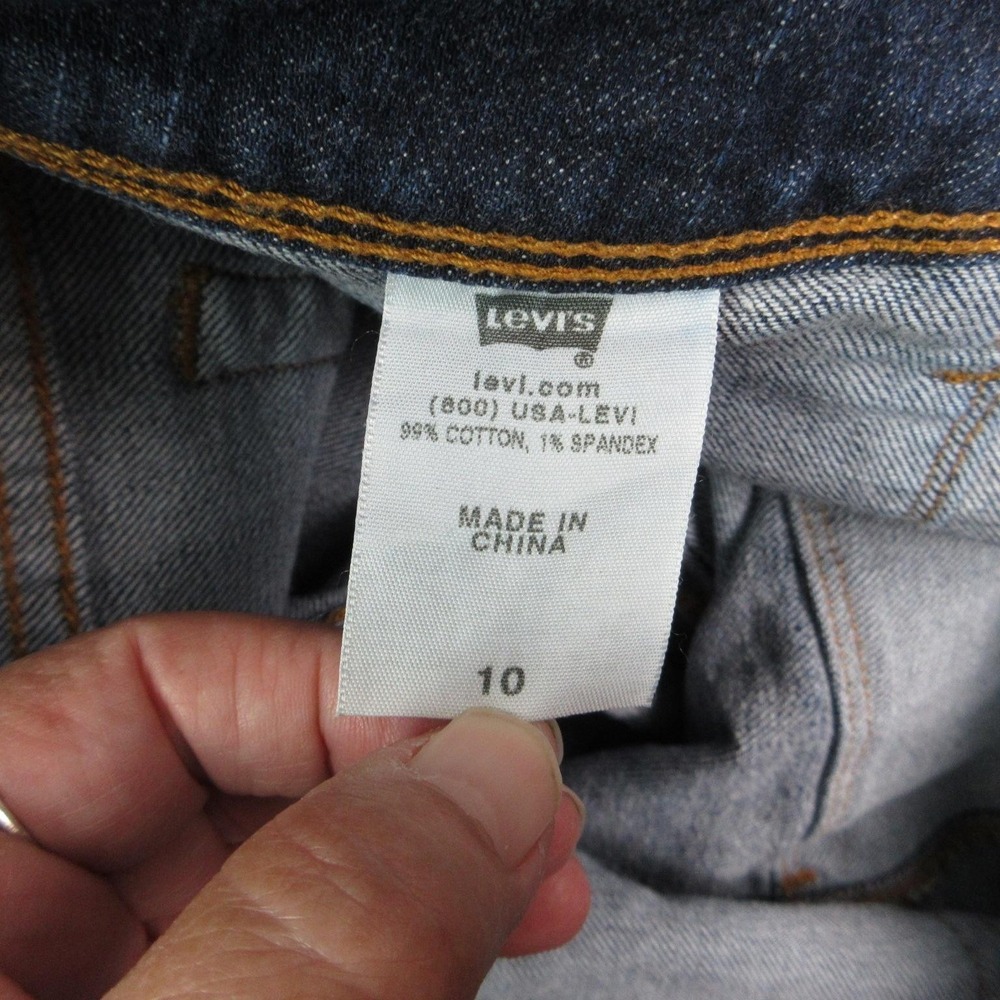 Levi's Jeans Womens 10 Blue 545 Capri Relaxed Stretch Cuffed Mid Rise 32x19.5* - Picture 12 of 16